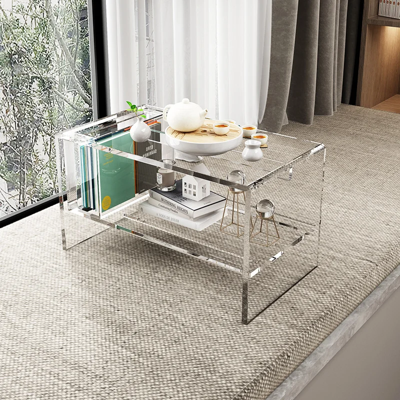 Acrylic Tatami Bay Window Table,Living Room Balcony,Long Coffee Tables Furniture