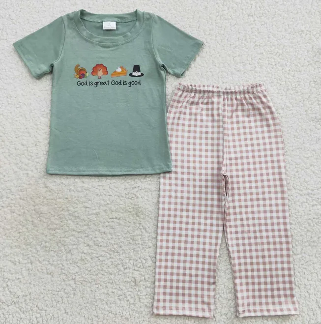 

Boy Thanksgiving Print Designs Children Clothing Fall Winter Siblings Matching Outfits for Halloween