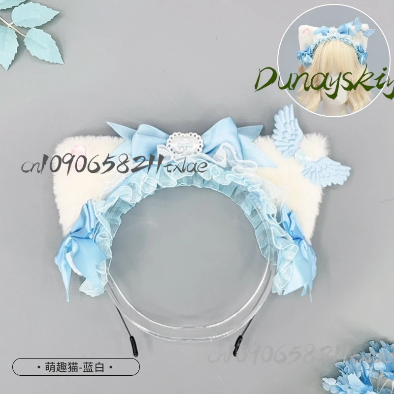 Gothic Lolita KC Headpiece for Halloween/Christmas/Oktoberfest/Easter - Detachable Cat Ears & Cross Bow