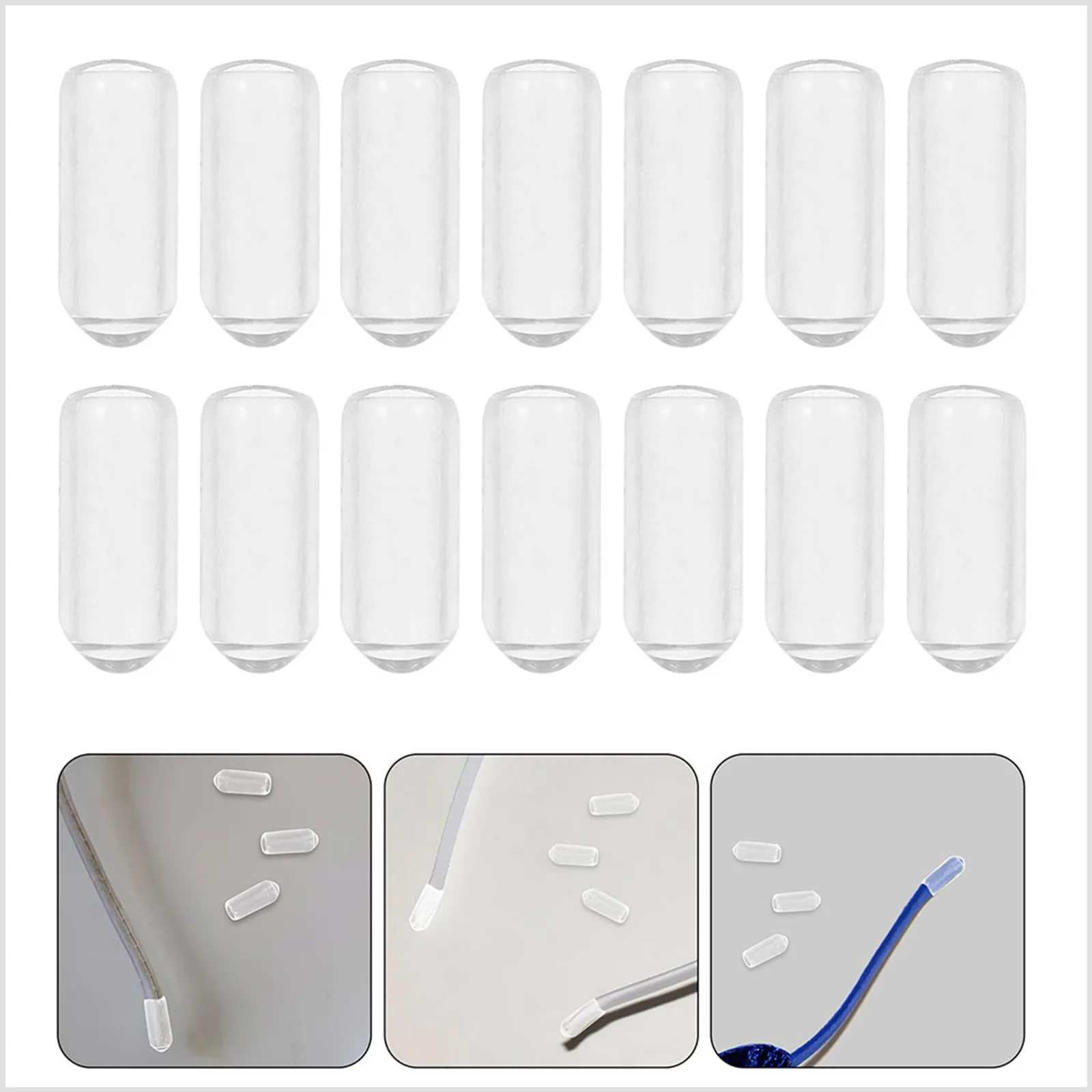 200Pcs Rubber Headband End Caps Protective Covers Stable Fit Headband Replacement Hair Band Accessories End Tips