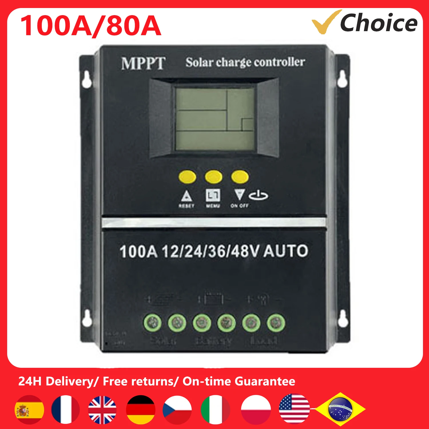 Voltage Automatic Identification Solar Controller  Display Off-grid System Electrical Power Generating Systems for Leadacid Cell