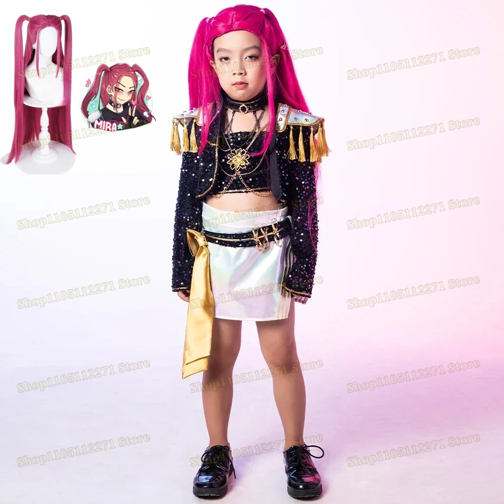 

Children's Mira Cosplay Costume for Kpop Girl Roleplay Outfits Halloween Party Stage Accessory Roleplay Props Clothes Set
