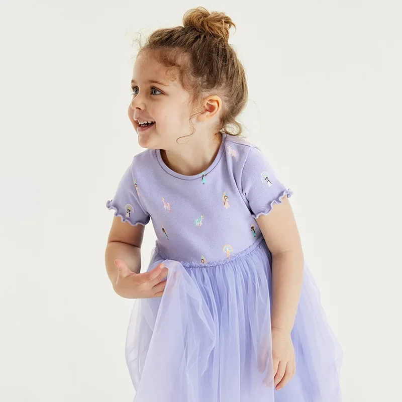 Baby Girls Dress Summer Short-sleeved for Children Clothes Party Dress Cute Queen Princess Dress 2-7Y