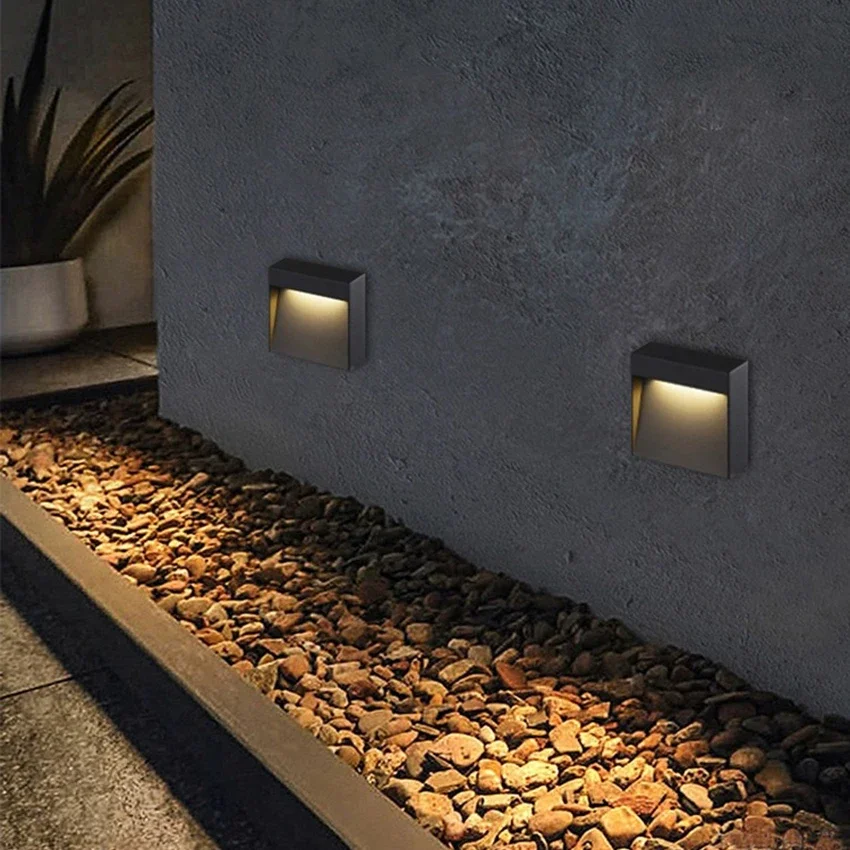 Foot lights Wall Corner Lamps Outdoor Waterproof Corridors Courtyards Stairs Lights Step Lights Side Walls