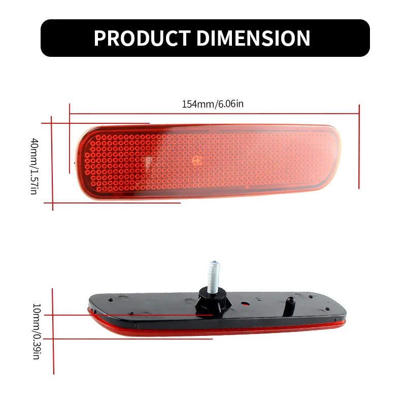 

2PCS Rear Bumper Light Replacement Shell Only ​For Toyota Land Cruiser Cygnus 100-Series 1998-2007 For Lexus LX470 1998-2007