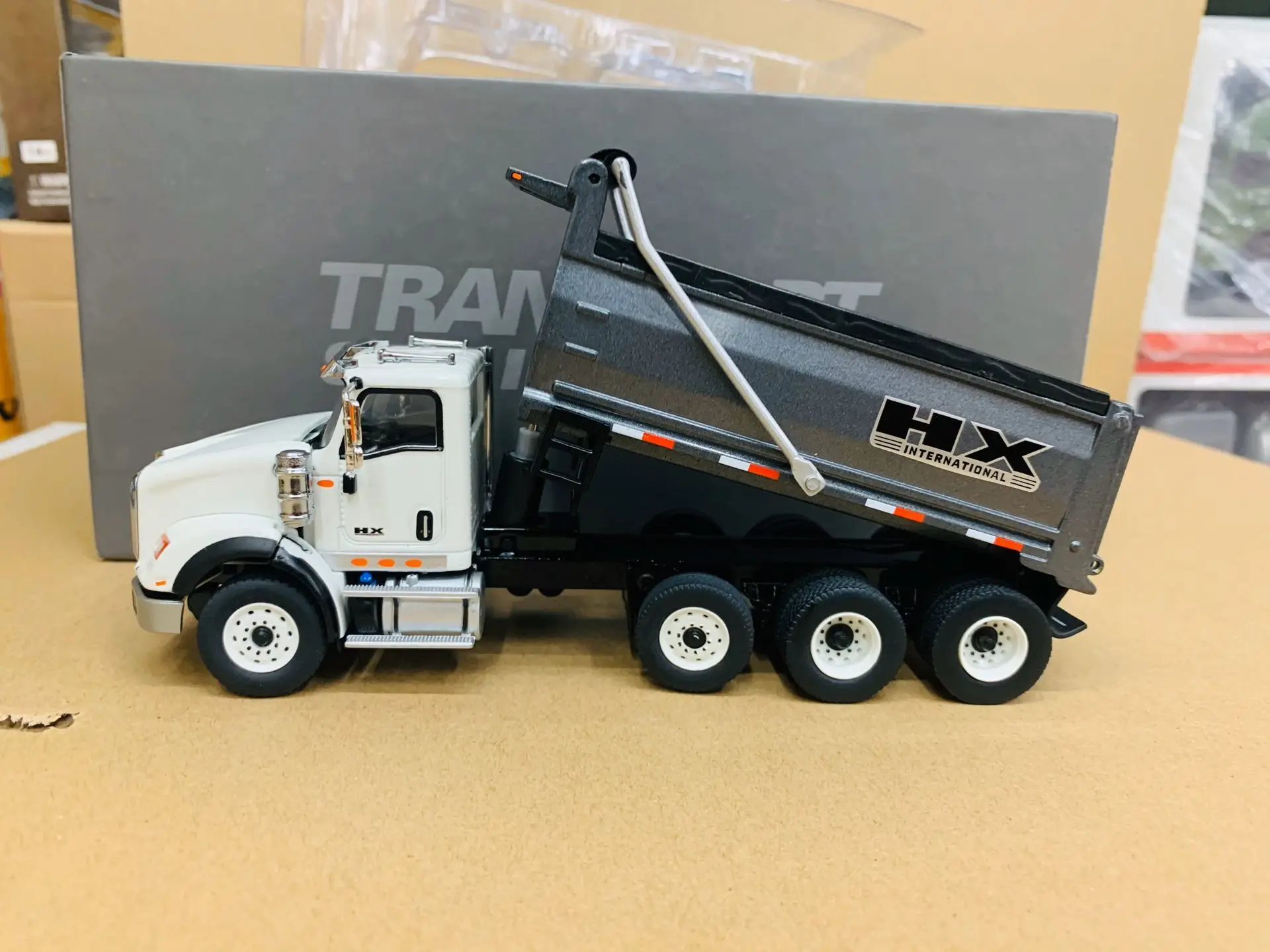 INTERNATIONAL HX620 DUMP TRUCK WHITE 1:50 SCALE DIECAST BY DIECAST MASTERS 71013