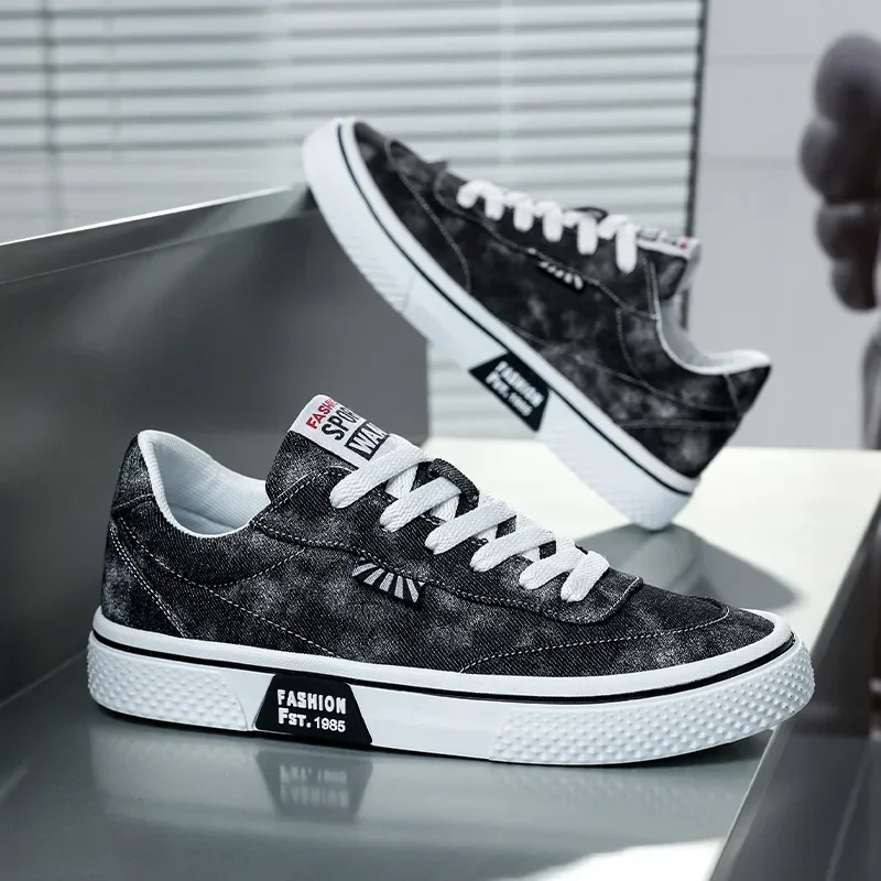 

Outdoor Canvas Shoes Fashion Denim Fabric Comfortable Clunky Sneaker Sports Breathable Sneakers Running Shoes Men's Casual Shoes