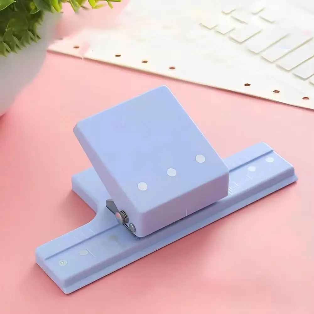 Multi-Function 3 Holes Hole Punching Machine DIY Mini Size Loose Leaf Punch Manual Portable Paper Binding Punch School Office