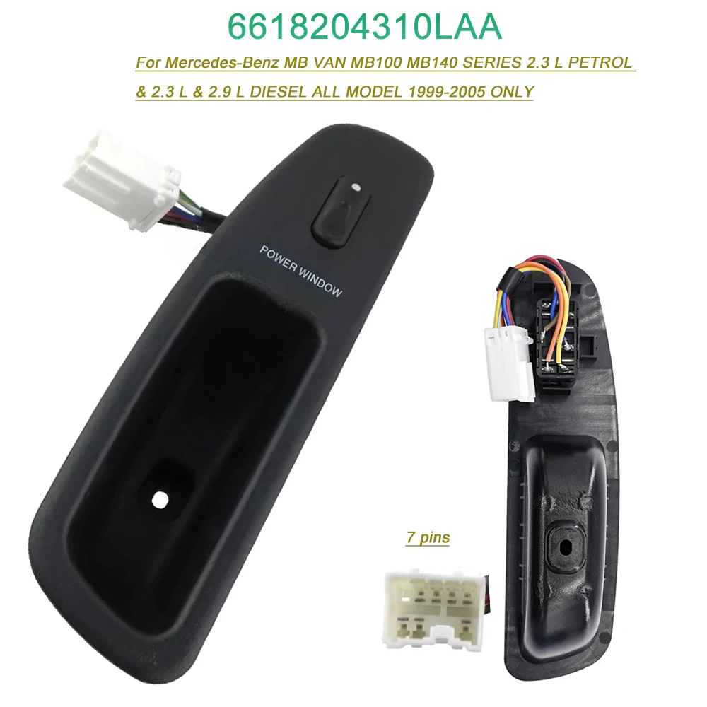 For Mercedes-Benz MB VAN MB100 MB140 Passenger Side Power Window Control Switch  Car Parts 6618204310LAA