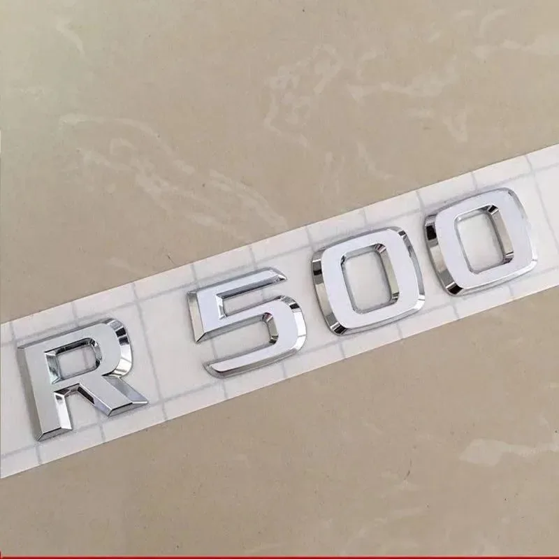 

3D Flat Font Chrome Letters R320 R400 4Matic Top Quality ABS Emblem for Mercedes Benz R Class Car Trunk Nameplate Logo Sticker