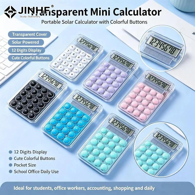 Portable Mini Cute Silent Calculator Learning Auxiliary Small Portable Calculator Back To School Supplies Students Finance