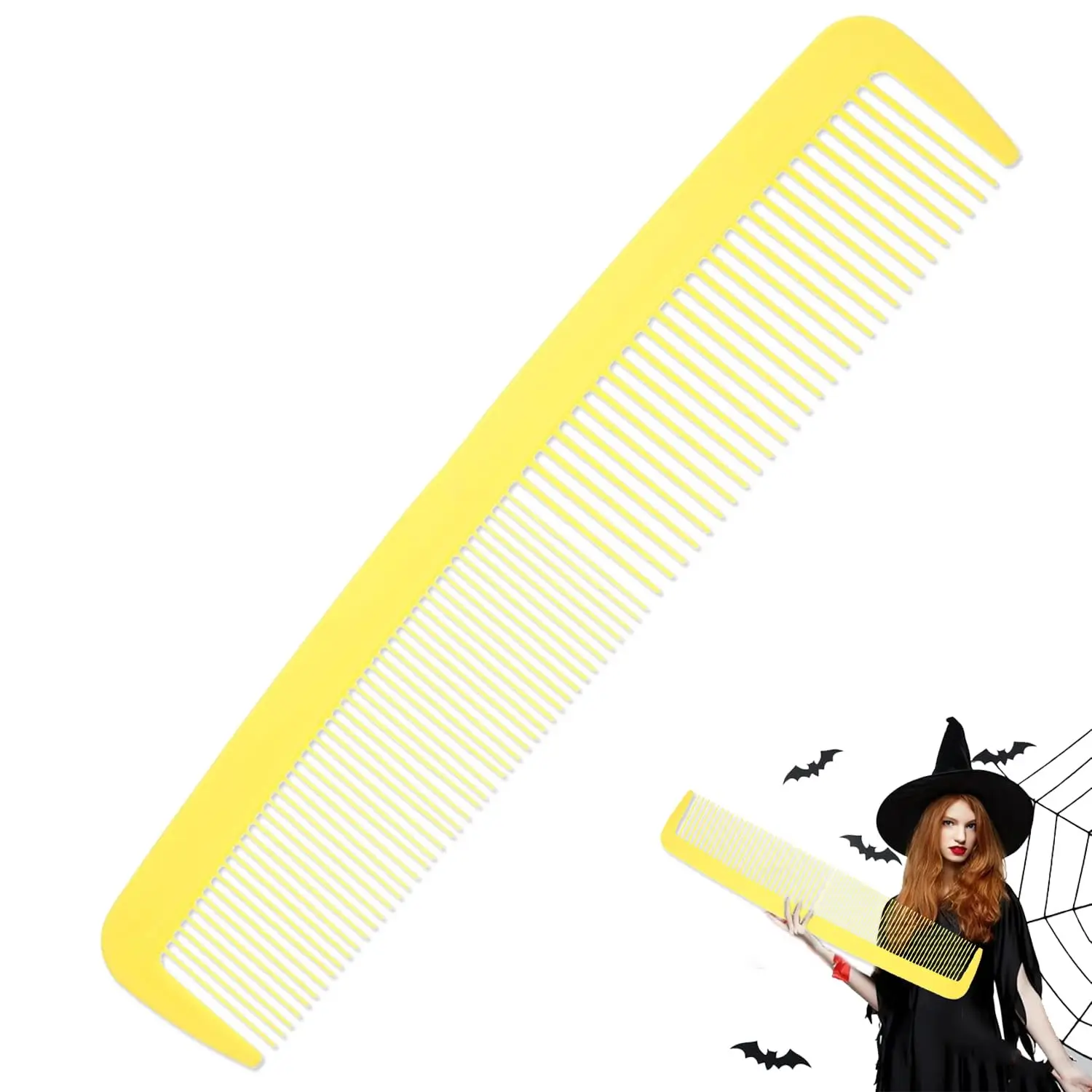 

Funny Giant Comb Prop for Halloween Party, Oversized Hair Styling Comb Prank Toy (Yellow)