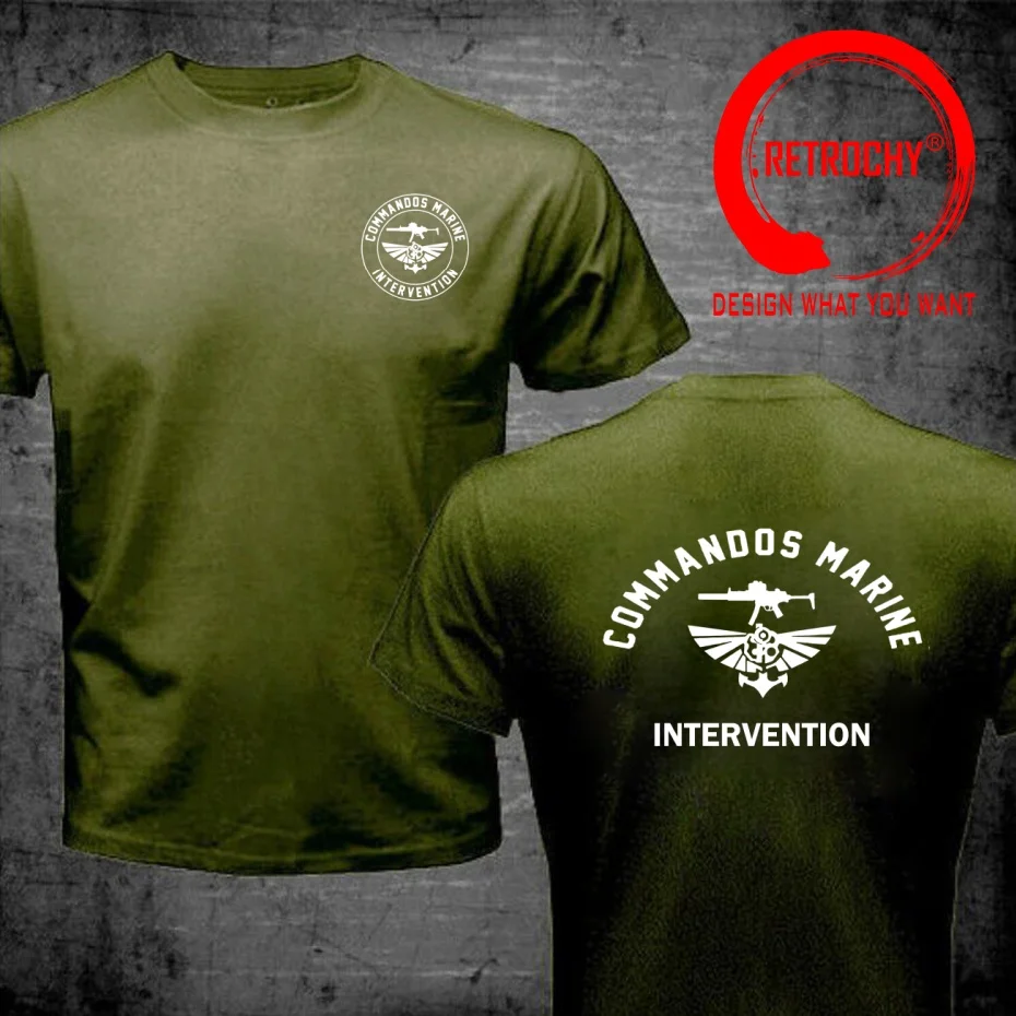Funny Design French Navy CTLO Commandos Marine Intervention  Shirt Men Fashion Trendy Casual Clothing Stylish Tops Tee Shirt