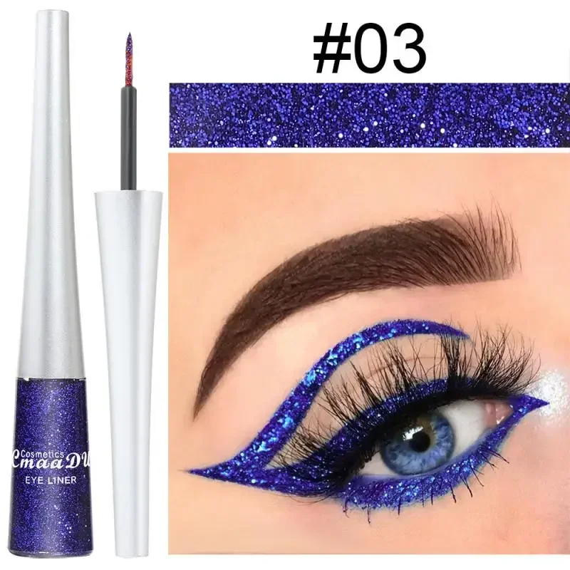 

Heallor 1 Pcs Fashion Colorful Eyeliner Pen Shiny Eyeshadow Waterproof Long Lasting Makeup Shiny Glitter Stage Makeup TSLM1