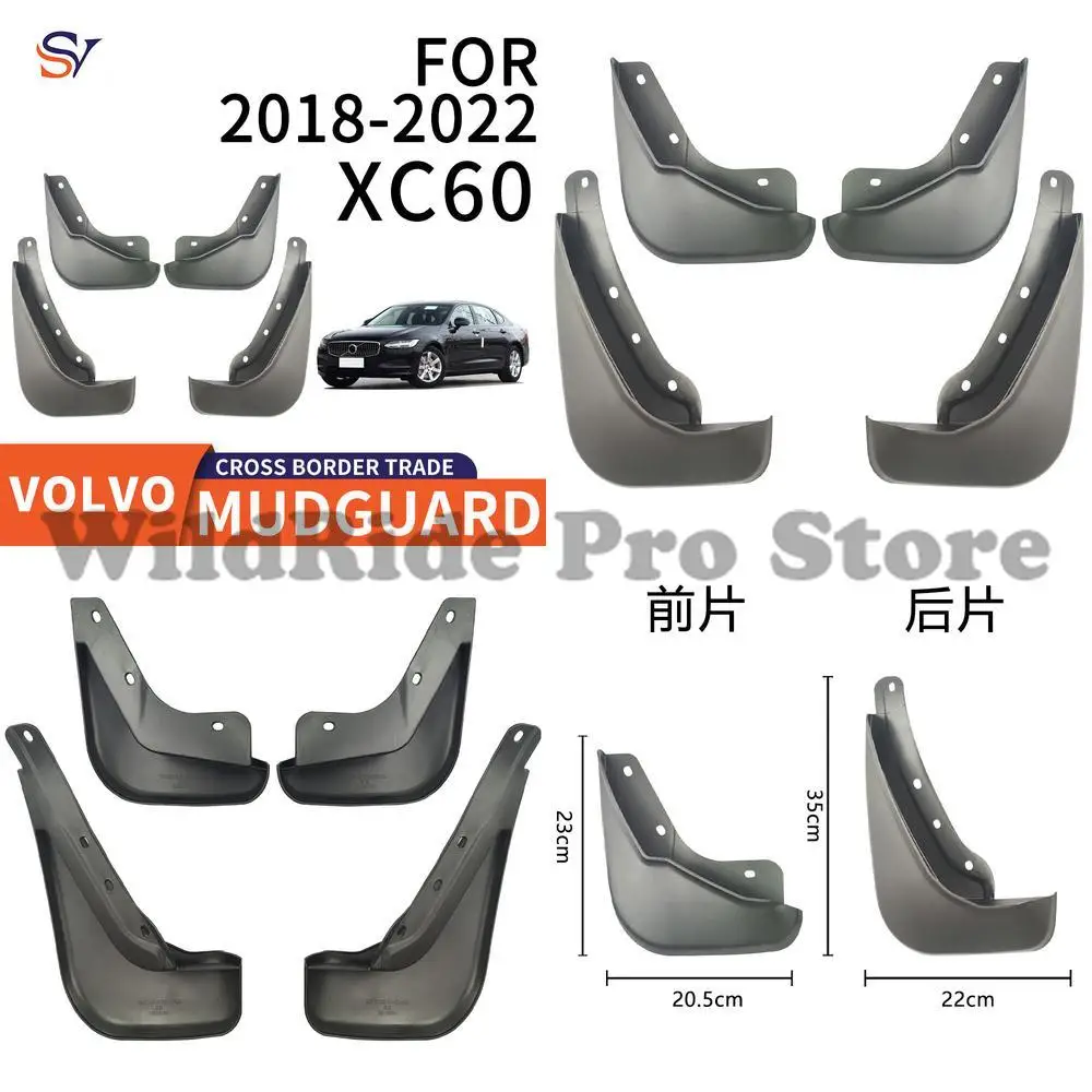 

Front and Rear Mud Flaps for 2018-2023 Volvo XC60 Easy Installation PP Soft Rubber Tire Fender Liners Protection