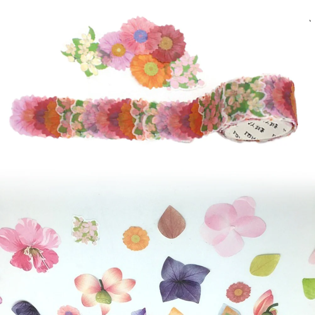 

Premium Paper Petal Stickers Daisy Design Decorative Scrapbooks Stickers Masking Tape Craft DIY Ornament Scrapbooks Petal Tape