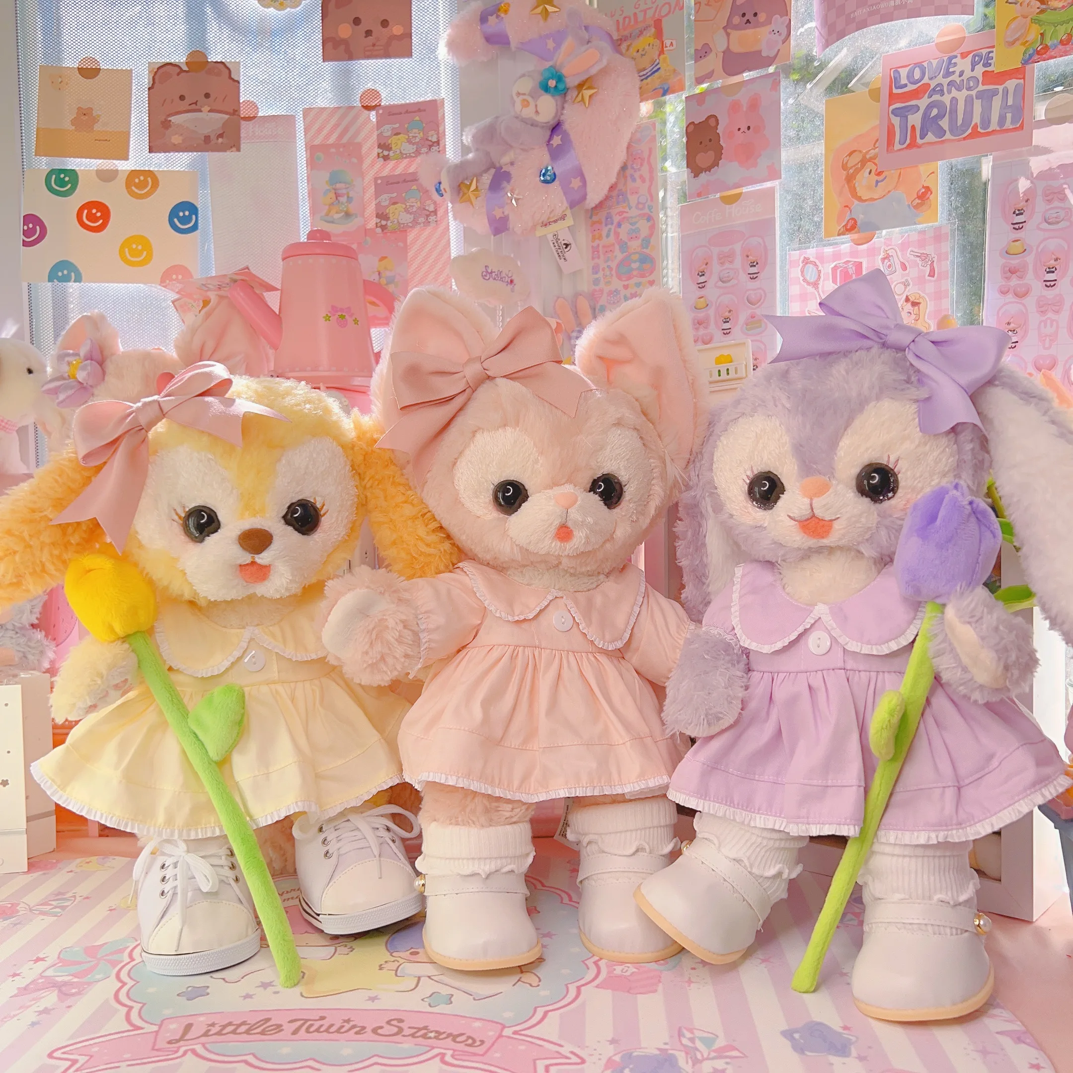 

StellaLou and LinaBell Three Color Pink Bow Round Neck Dress