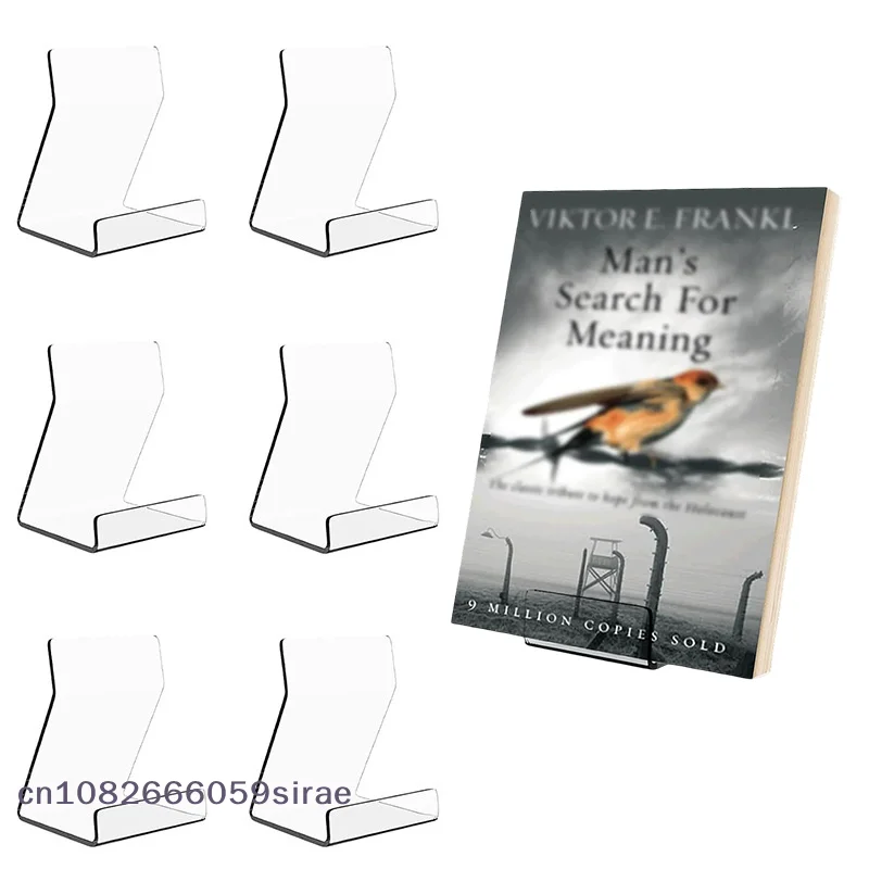 （CC44）1/2/6 Pcs Transparent Display Stand Book For Shelf Desktop Bookshelf Acrylic Clear Storage Office