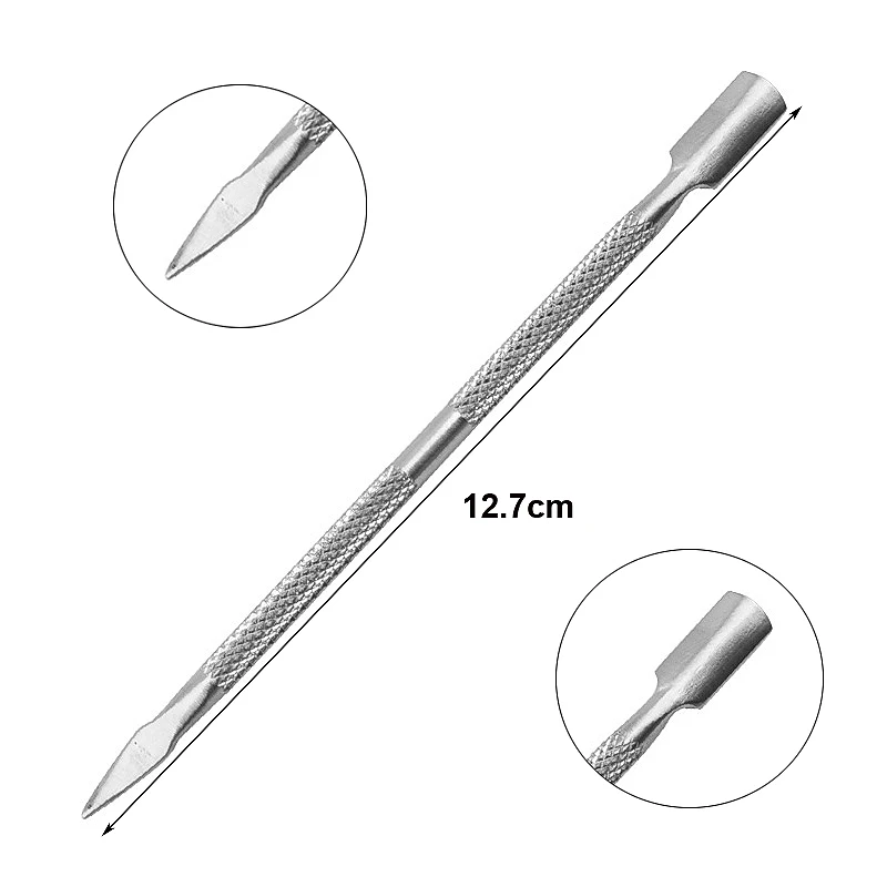 Double-ended Stainless Steel Cuticle Pusher Dead Skin Push Remover For Pedicure Manicure Nail Art Cleaner Care Tool