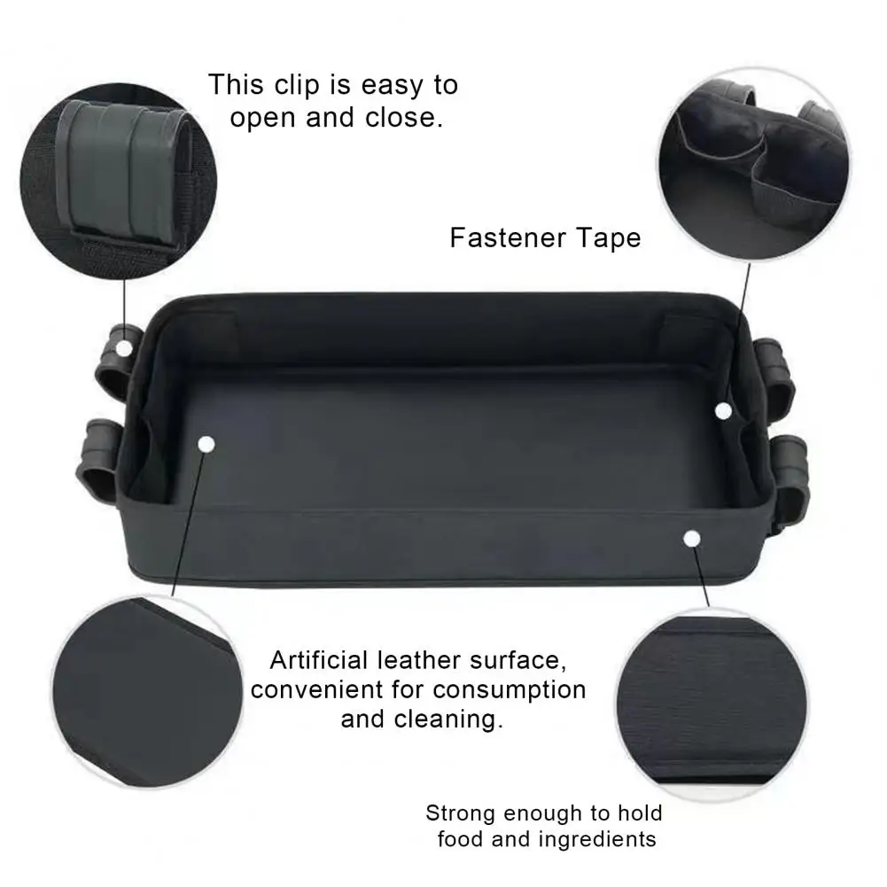 Optimal Comfort Stroller Accessory Stroller Snack Tray with Fastener Tapes Waterproof Food Tray with Insulated for Wonderfold