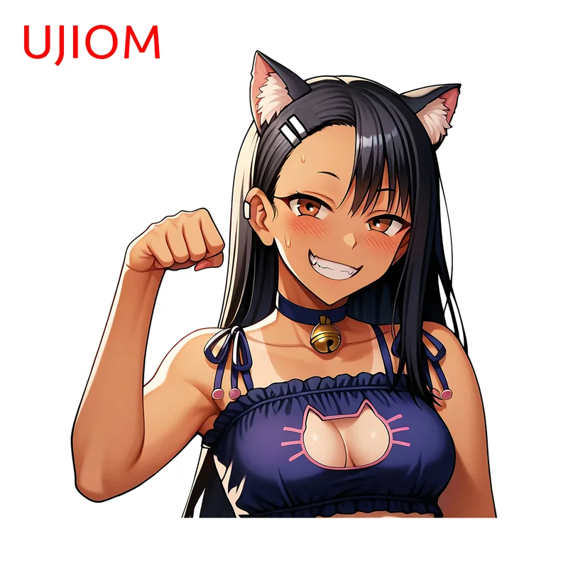 UJIOM Cats Ear Girl Wall Sticker Kawaii Fashion Amusing Interesting Attractive Graffiti Decal Anime Adhesive Vinyl Wallpaper