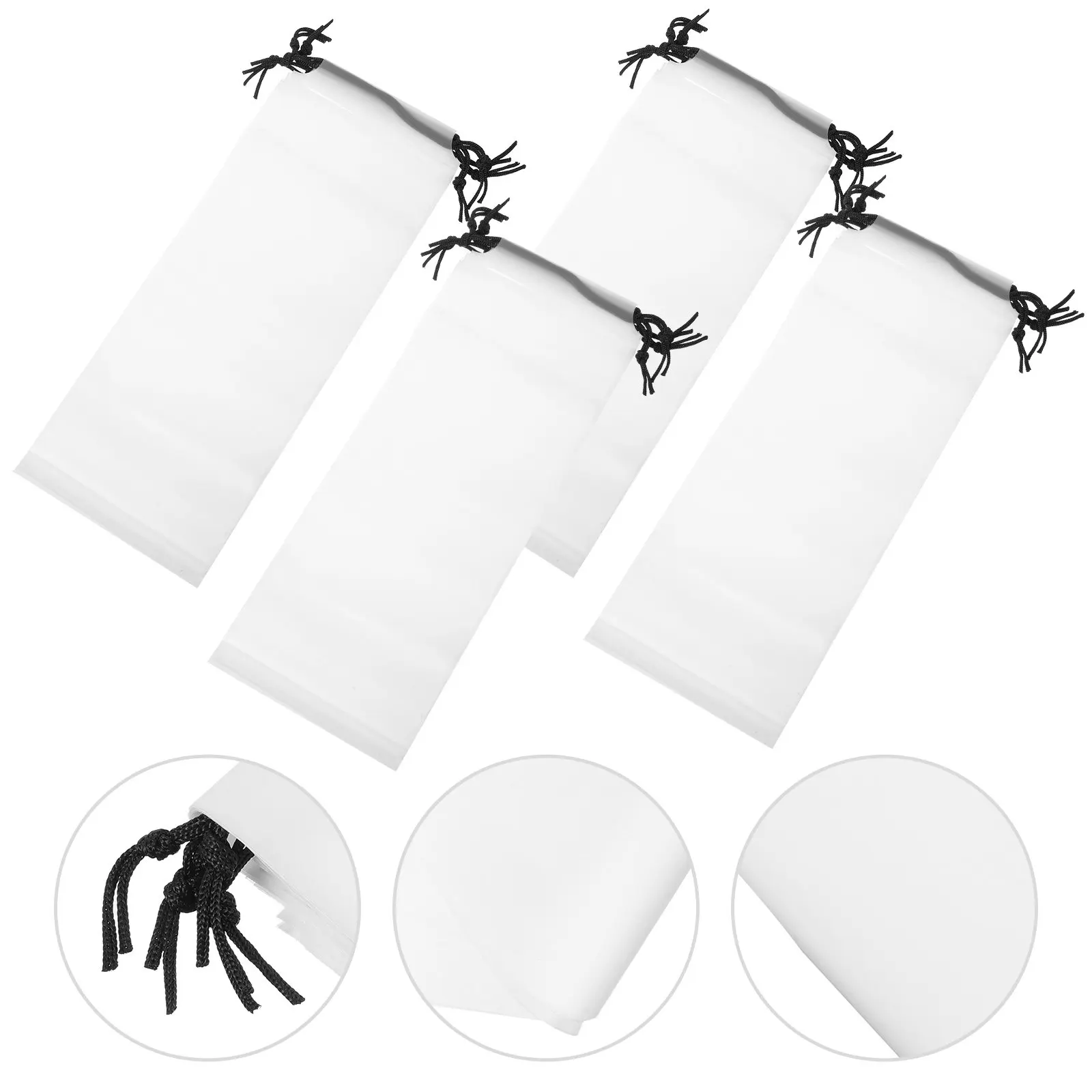 

4Pcs Foldable Umbrella Bag Wet Storage Portable Drawstring Water Absorbing Umbrella Carrying Pouch for Rain Folding Storage Bag