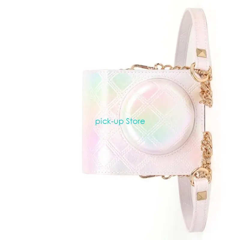 Q5WA PU PETH CAMERA CAMERA PER MINI12 Istanti Borsa per fotocamera con spalline e tasca regolabili