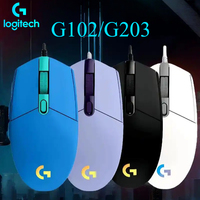 Logitech G102/G203 Lightsync Gaming Mouse - 8000 DPI Optical Sensor, 6 Programmable Buttons, 85g Lightweight RGB Original