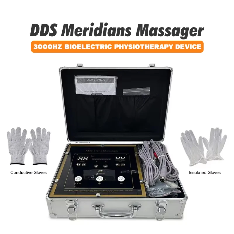 3000HZ DDS Bioelectricity Meridian Massager Machine Dredge Pulse Massage Pain Relief Metabolism Improve Beauty Health Device