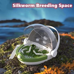 Portable Silkworm Breeding Capsule Container Reptile Feeding Box Kids Outdoor Observation Insect Habitat Nurturing Bucket Cage