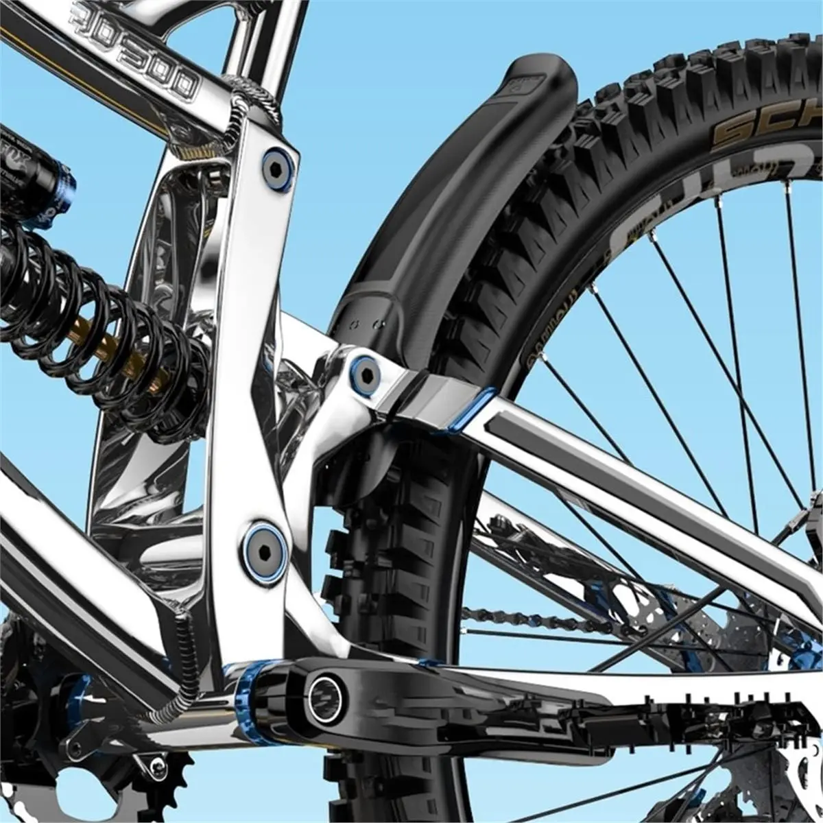 giftnew 2 PCs Universal Mountain Bike , MTB Bicycle Fenders Rear + Front Mountain Bike Mud Guard Set, 14.37