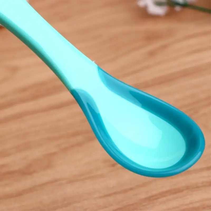 16FE Baby Spoon Temperature Sensing Spoon Heat Sensitive Baby Toddler Tableware