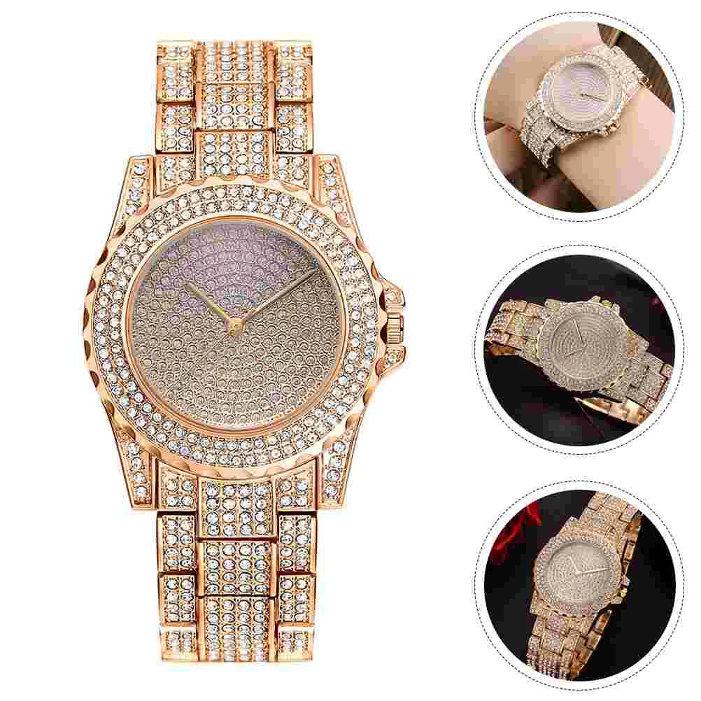 

Steel Belt Watch Watches Rhinestones Wrist Alloy Glass Stylish Women Business