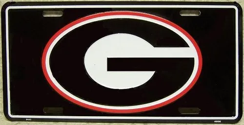 Aluminum License Plate Georgia Bulldogs NEW Aluminum