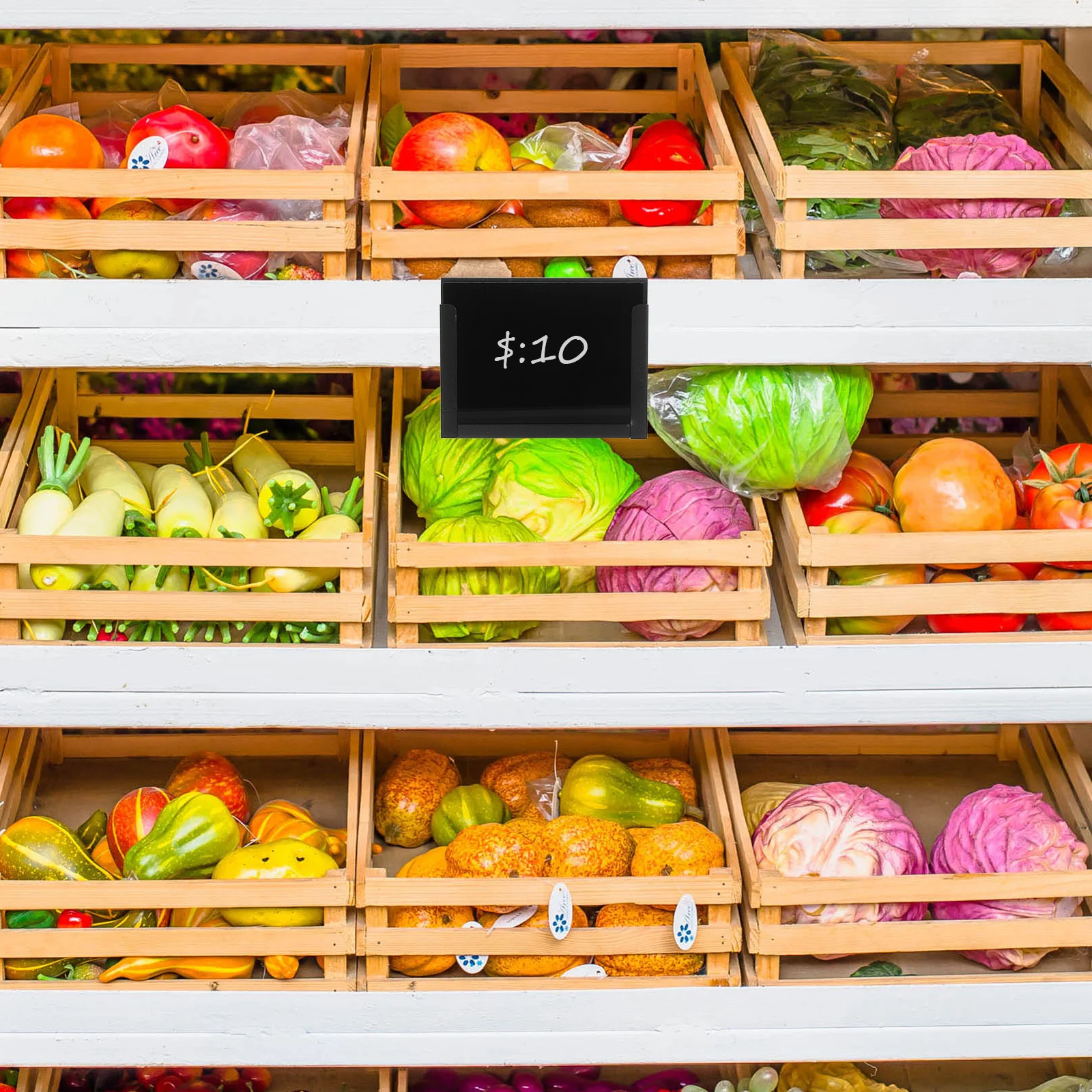 Étiquette d'affichage de prix en plastique réutilisable, Mini tableau noir, petit porte-étiquette alimentaire pour supermarché, magasin de détail, signes de prix transparents