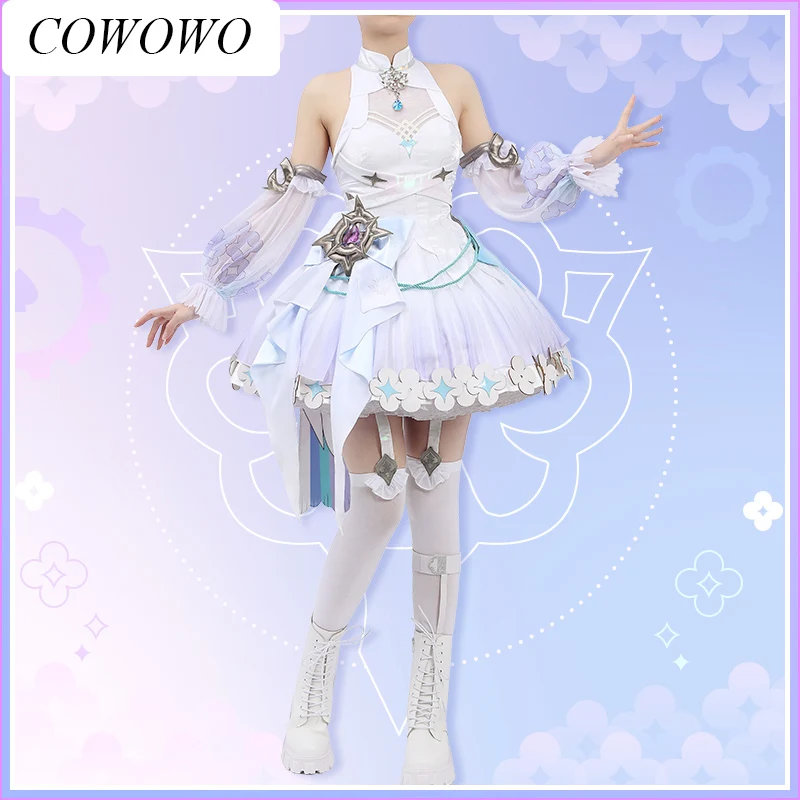 COWOWO-anime! Vtuber Nijisanji Enna Alouette Spel Pak Elegante Sexy Jurk Uniform Cosplay Kostuum Halloween Party Outfit