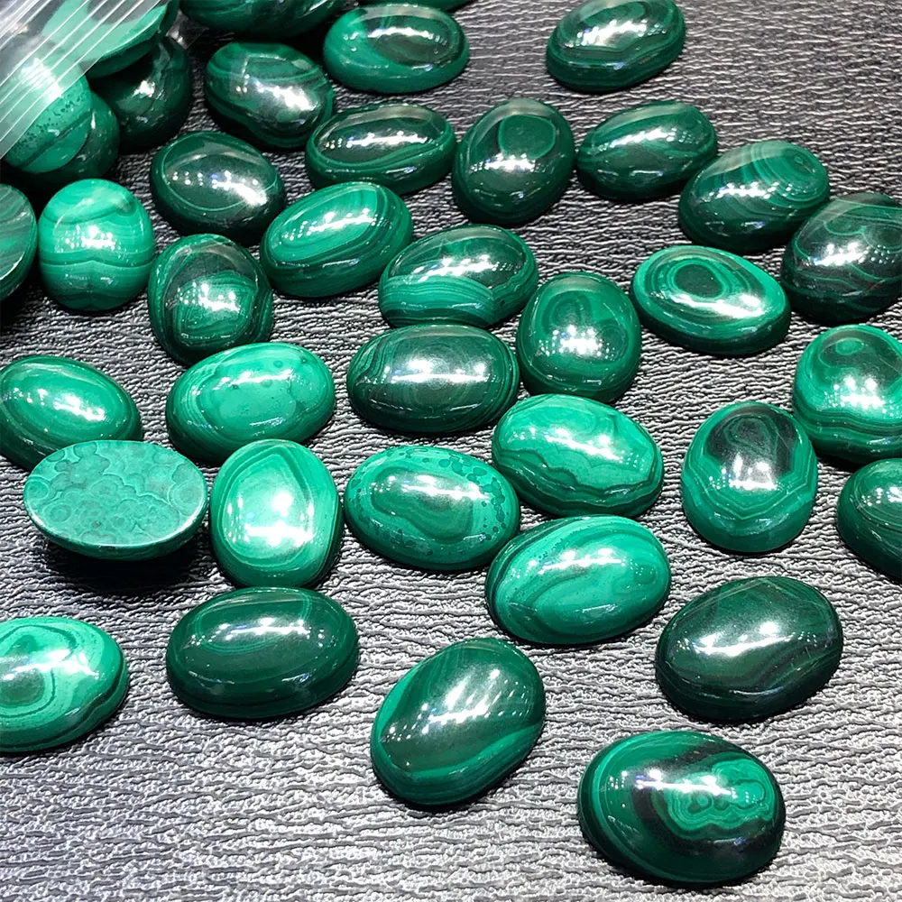 

3pcs/Lot Natural Stones Malachite Oval Cabochon Crystals Healing Crystal Stones DIY Gemstones Reiki Energy Home Decor Chakra