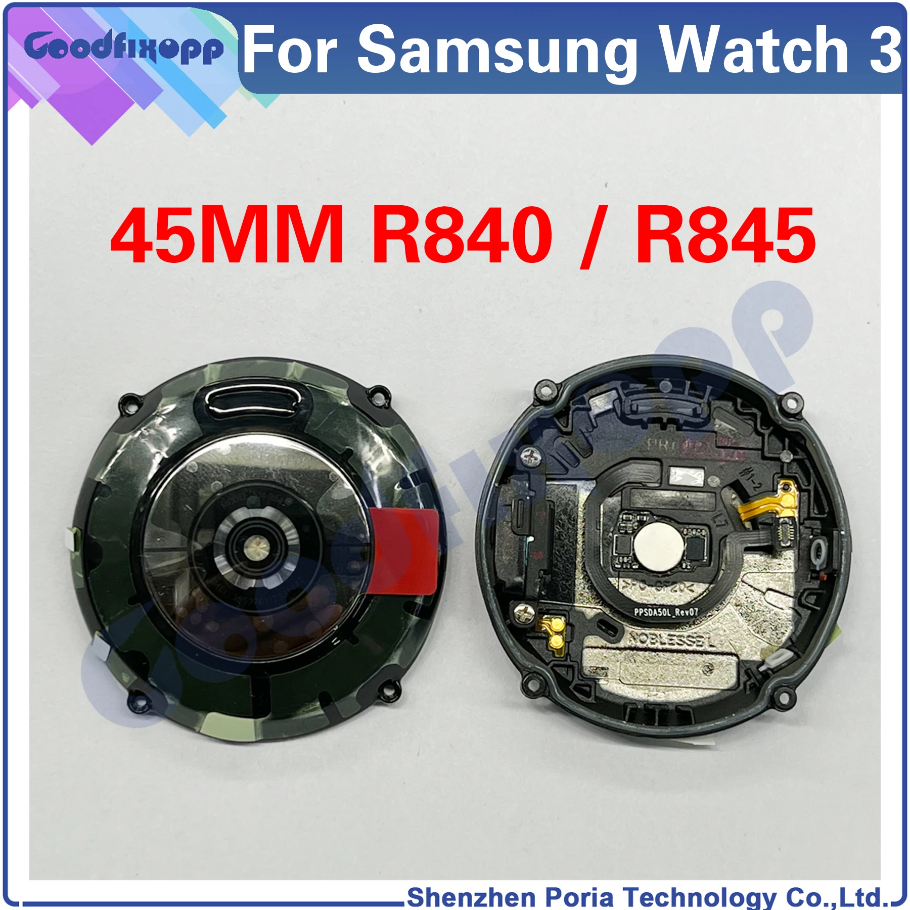 Tampa traseira da bateria Tampa traseira Porta da caixa, Samsung Galaxy Watch 3, SM-R850, SM-R850, R850, R855, SM-R840, R840, R845