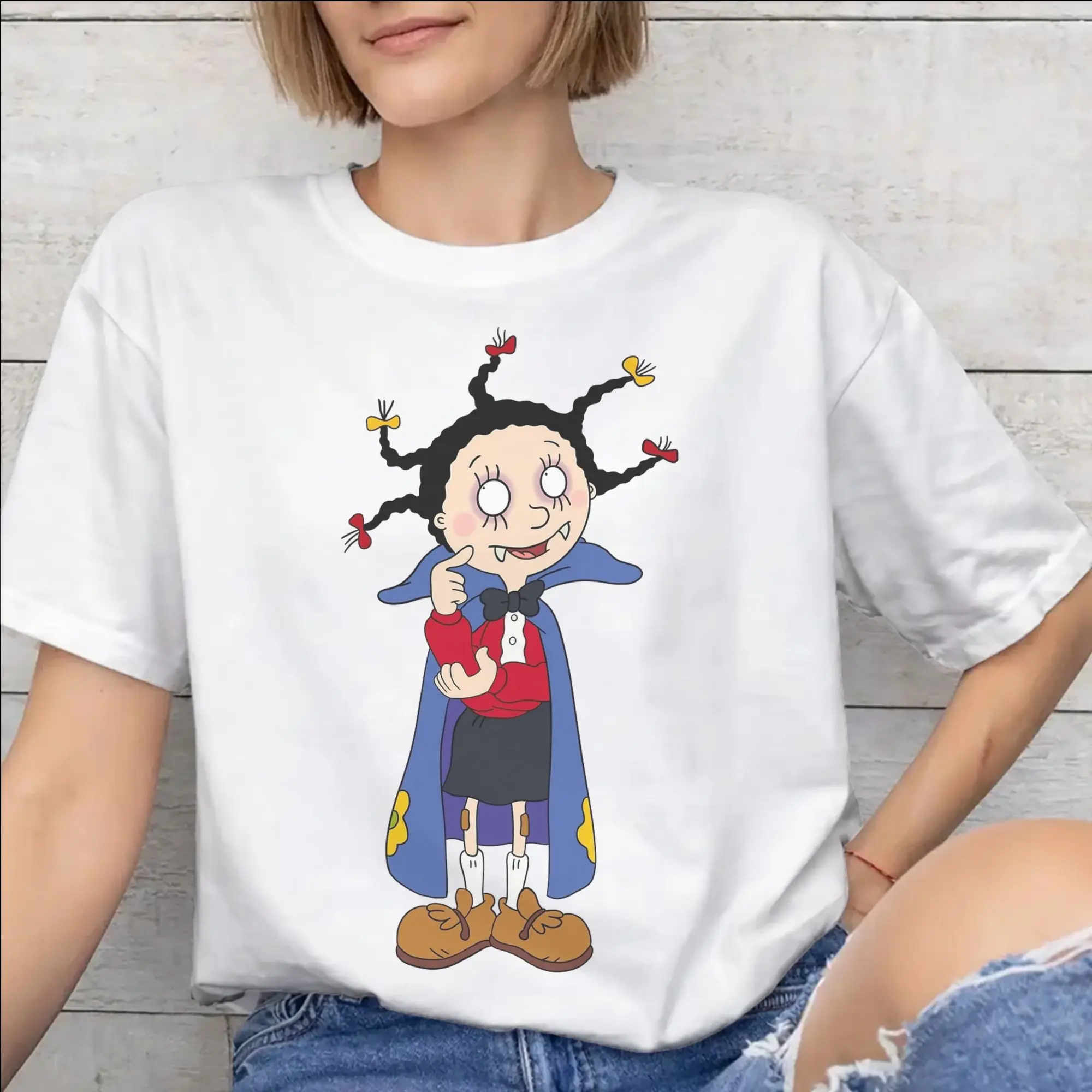 Mona The Vampire Anime New Arrival T Shirts for Men Women  Cotton  Tee Shirt Clothes