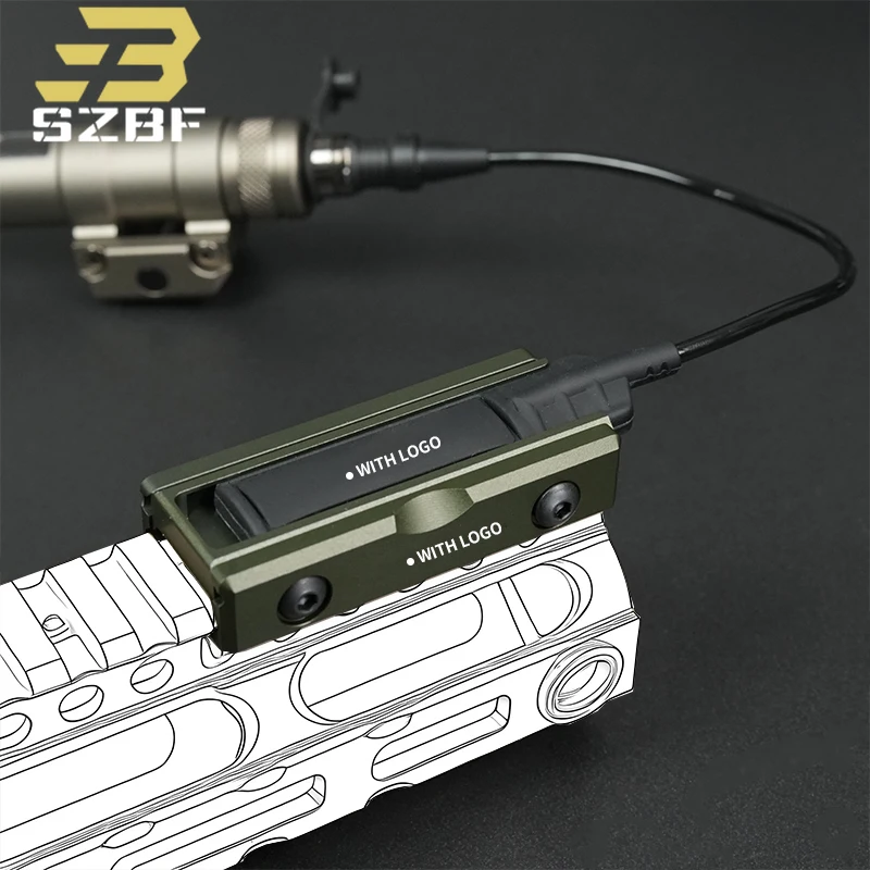 

M300C M600C Тактический фонарик, белый светодиодный светильник, дистанционный переключатель, металлическая карманная панель с ЧПУ, подходит для направляющих 20 мм, набор фонарей