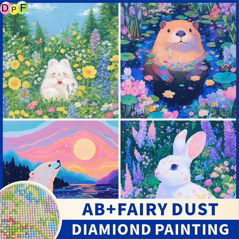 

Алмазная картина DPF, новые поступления, 2025 г., милые животные, сказочная пыль AB, полная дрель, алмазная мозаика, высокое качество, алмазная живопись