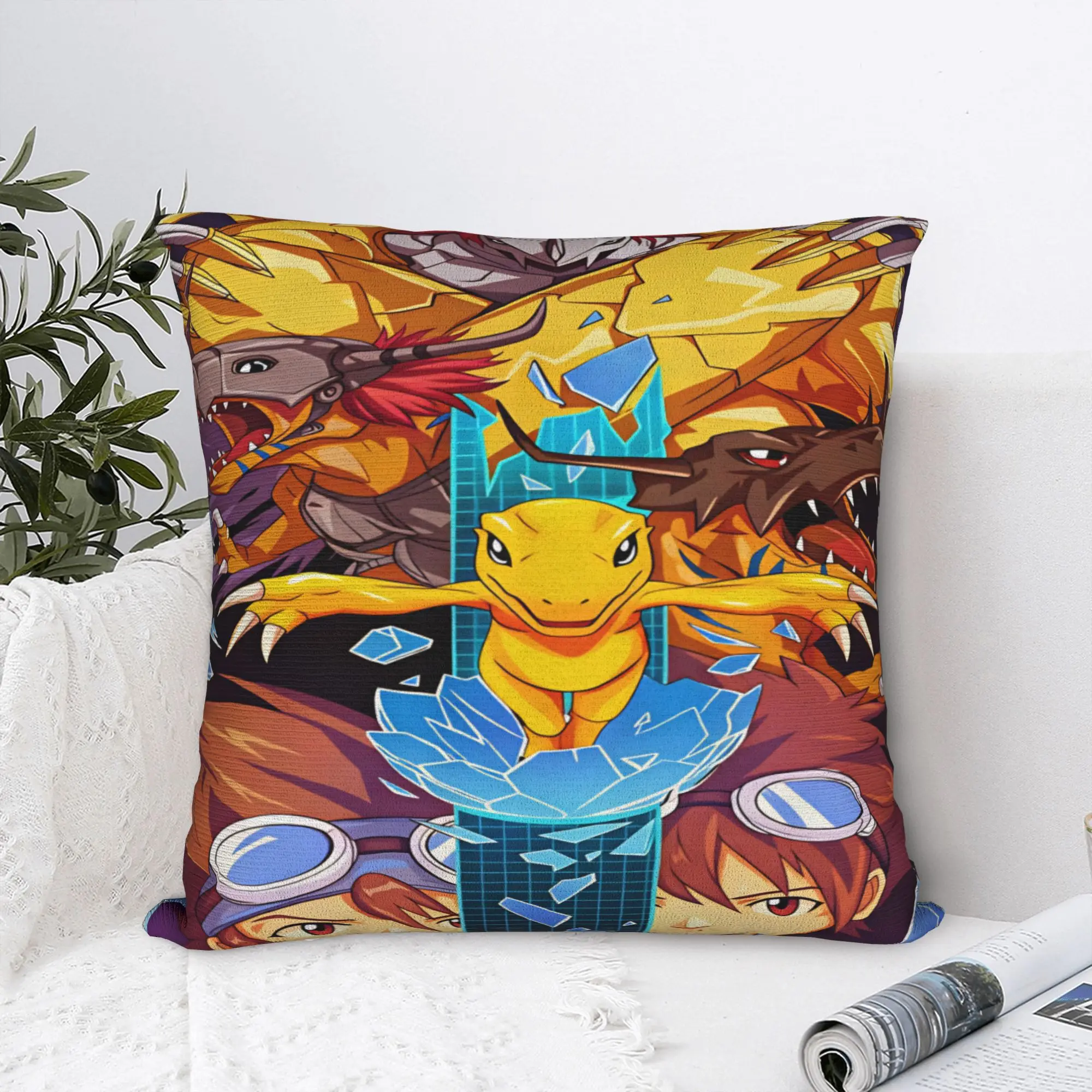 Pillow Cover Digimon Adventure  Fashion Pillow Case For Wedding Party Home Decor Pillowcases