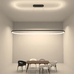 Nordic Minimalistische Oval Kronleuchter für Wohnzimmer Esszimmer Dekor Küche Insel Tisch Salon Anhänger Licht Innen Glanz Leuchte