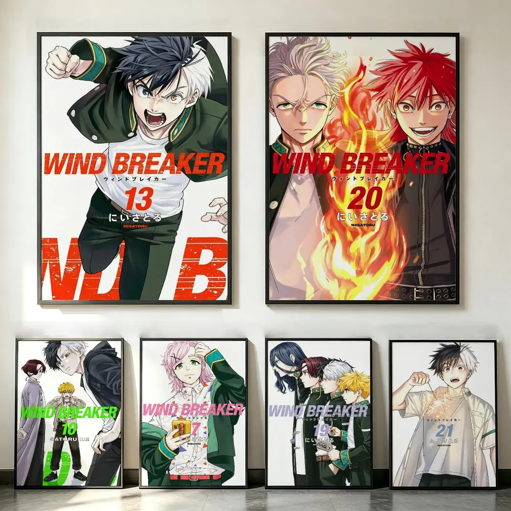 anime Wind Breaker Poster Poster HD Trendy SelfAdhesive Wall Art Print For Living Room Bedroom Dorm Office Home Gift