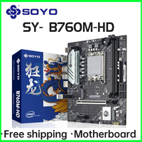 SOYO B760M Gaming Motherboard LGA 1700 Support Intel Core 12 13 14 th Gen CPU Dual Chnnel DDR4 Memory M.2 NVME PCIEx16