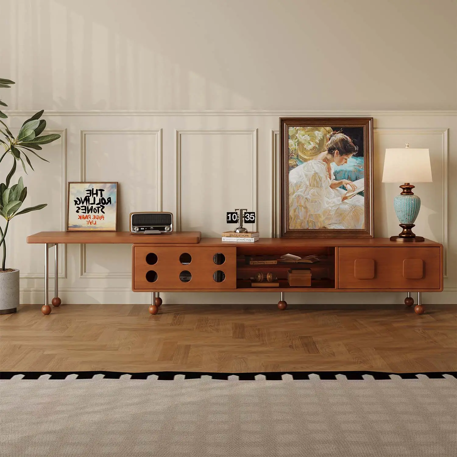 

Designer Bedroom Tv Stand Modern Living Room Comfortable Lowboard Walnut Tv Stand Storage Mobili Per La Casa Home Furniture
