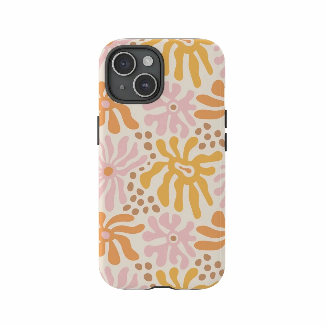 

Fashion Flower Pattern Luxury Design Phone Case for iPhone 17 16 15 14 13 12 11 Air Pro Max Plus Luxury Double-layer Back Cover