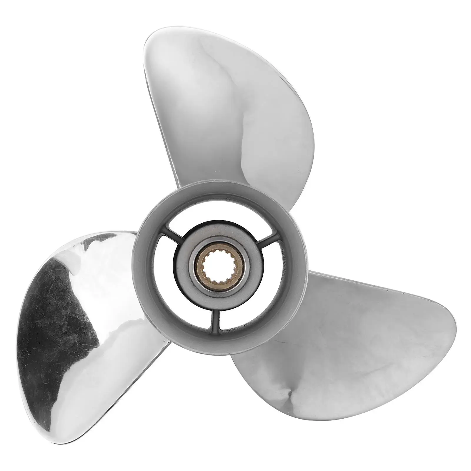 Outboard Propeller Spline Teeth Stainless Steel Propeller Rh Rotation 13 3/4X17 for old Propellers for 150 -250Hp Engine