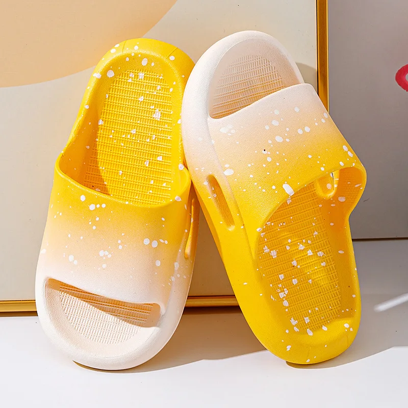 Gradient Color Slippers Children Summer New Boys and Girls Sandals Indoor Home Parent-child Sandals chaussure enfant garçon