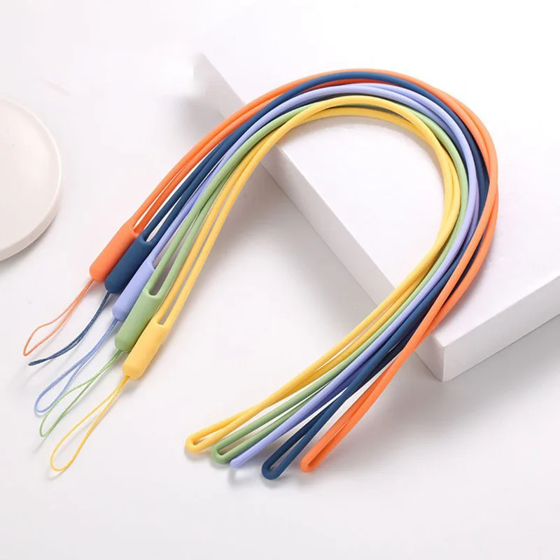 

Silicone Mobile Phone Straps Cute Lanyard Neckband Soft Portable Phone Strap Charm for IPhone 15 Samsung Camera GoPro